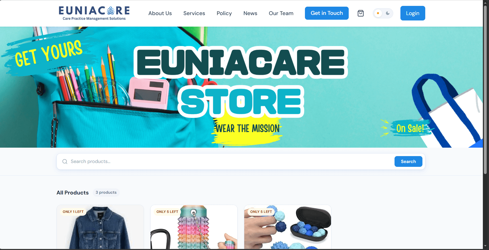 Euniacare online store